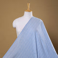 Blue Prewashed Cotton Jacquard Fabric