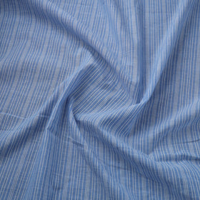 Blue Prewashed Cotton Jacquard Fabric