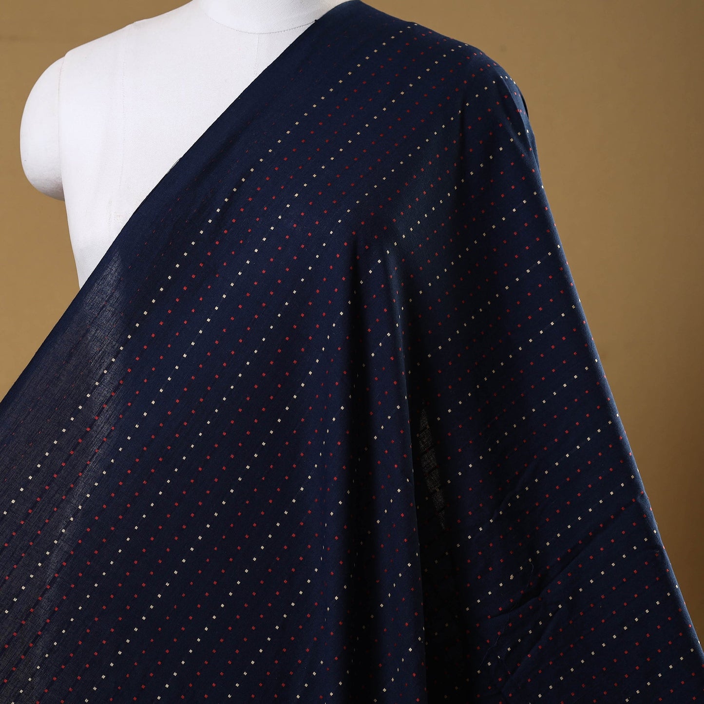 Blue - prewashed cotton jacquard weave fabric 05