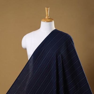 Blue - prewashed cotton jacquard weave fabric 05