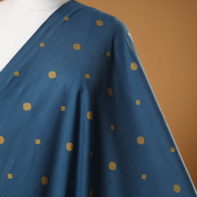 Blue - prewashed cotton jacquard weave fabric 19