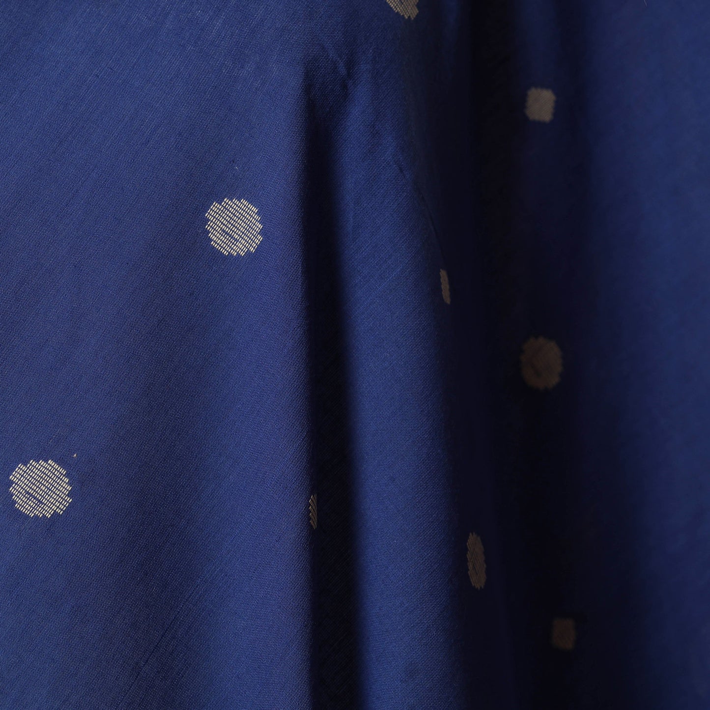 Blue - prewashed cotton jacquard weave fabric 24