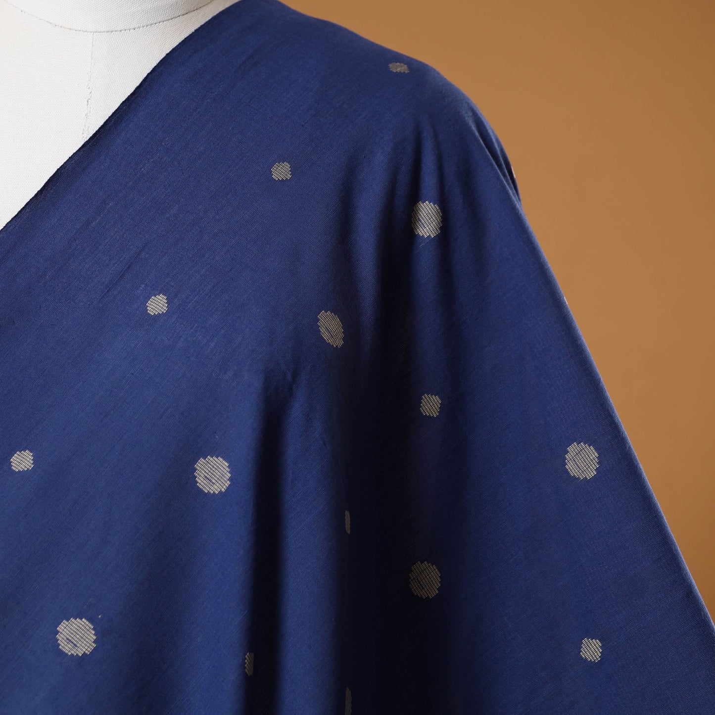 Blue - prewashed cotton jacquard weave fabric 24