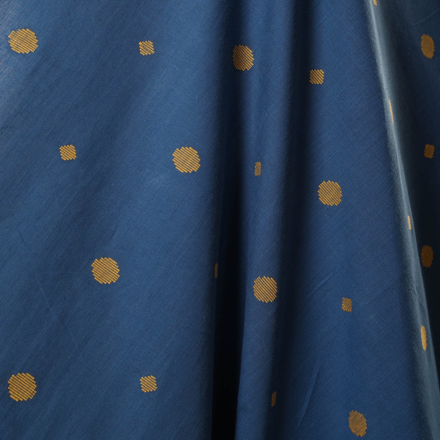 Blue - prewashed cotton jacquard weave fabric 34