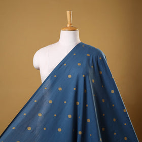 Blue - prewashed cotton jacquard weave fabric 34