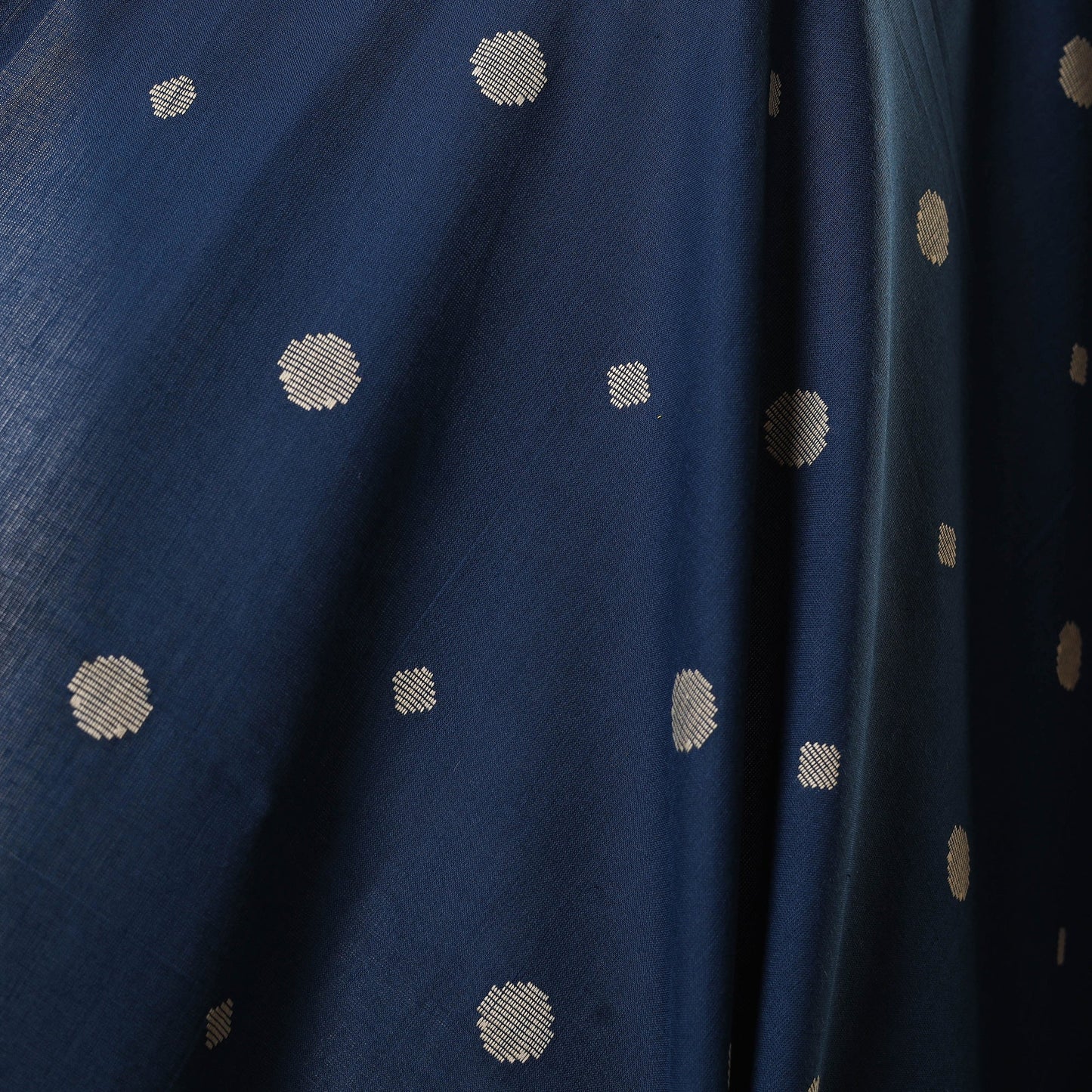 Blue - prewashed cotton jacquard weave fabric 41