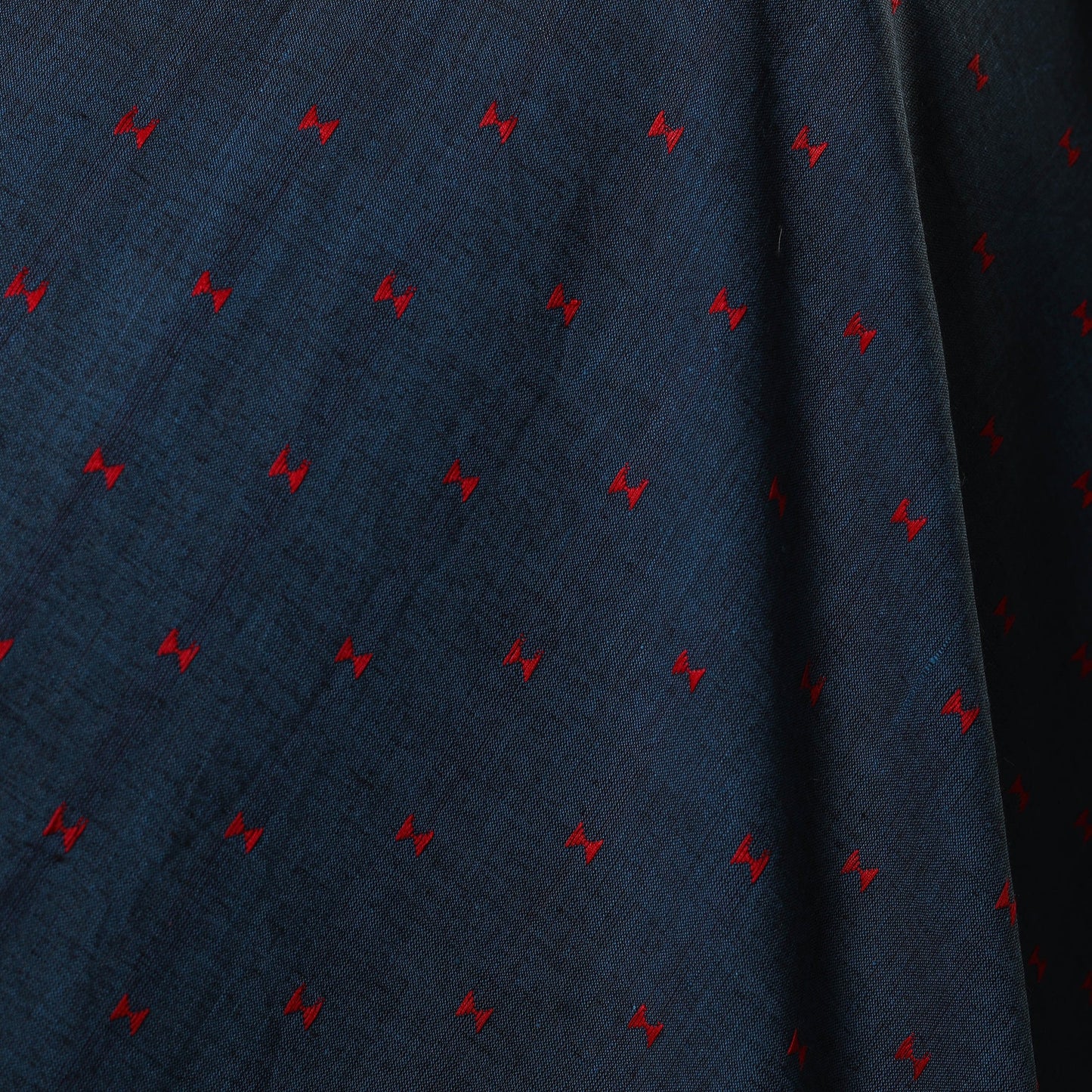 Blue - prewashed cotton jacquard weave fabric 43