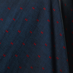 Blue - prewashed cotton jacquard weave fabric 43