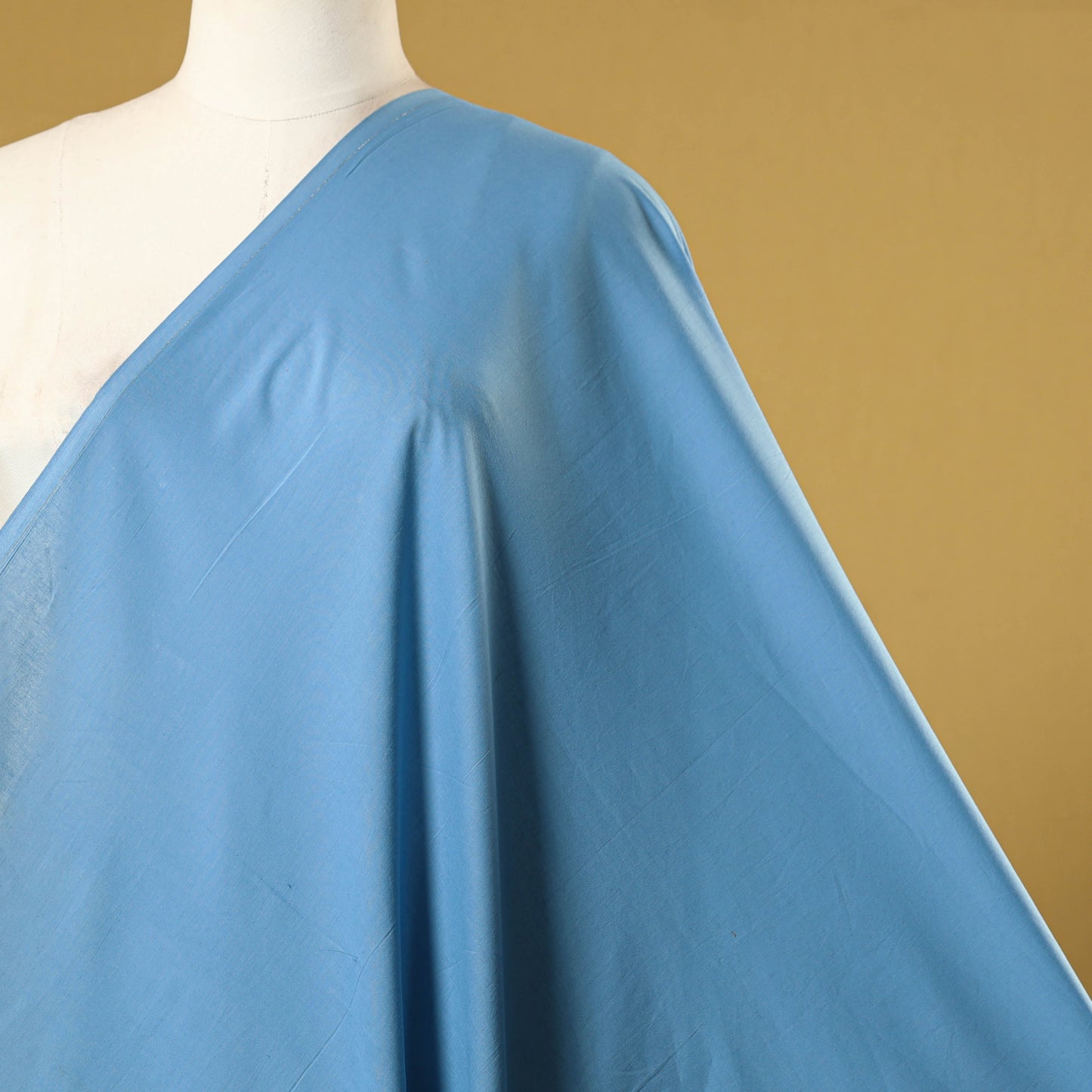 Blue - prewashed cotton plain fabric 21 - handcrafted