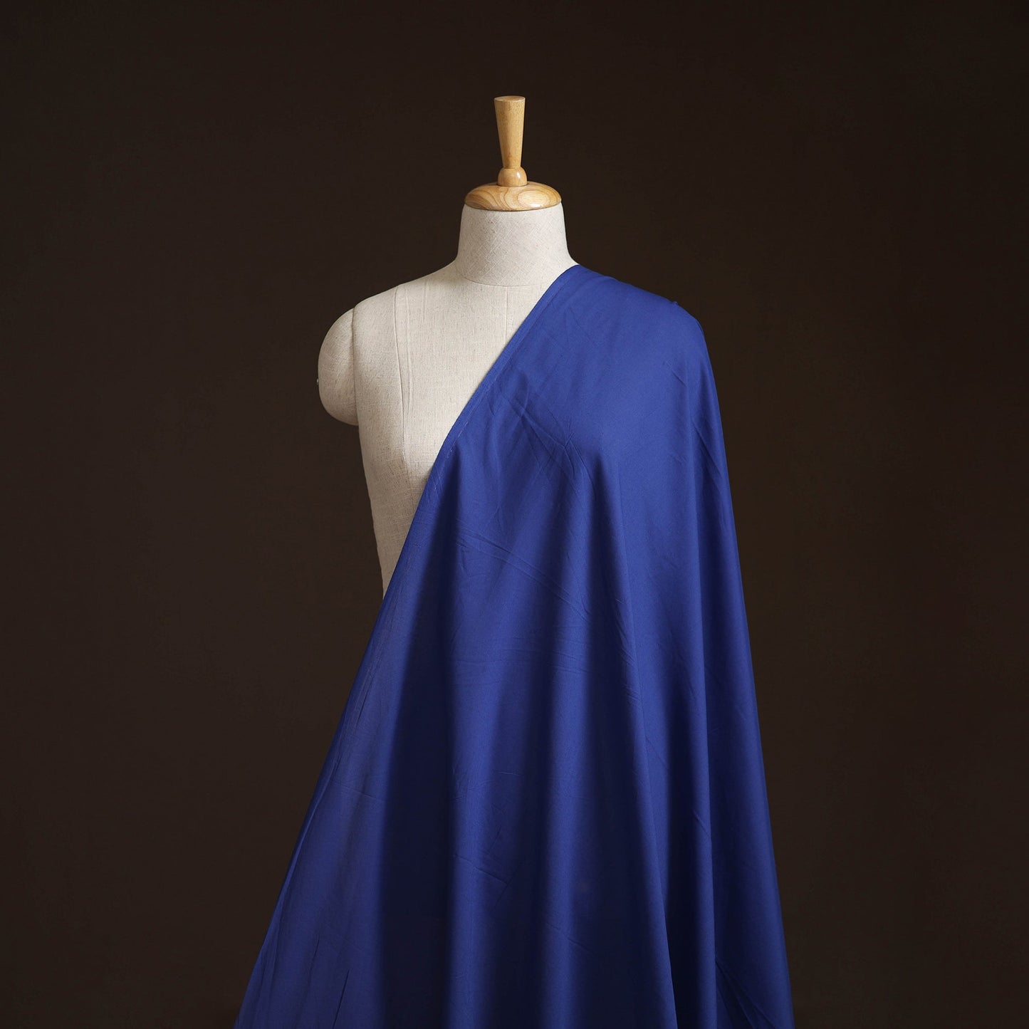 Blue - prewashed dyed cotton plain fabric 10 - handcrafted