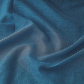 Blue Prewashed Mul Cotton Plain Fabric 