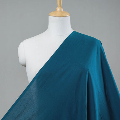 Buy Blue Prewashed Plain Cotton Fabric
