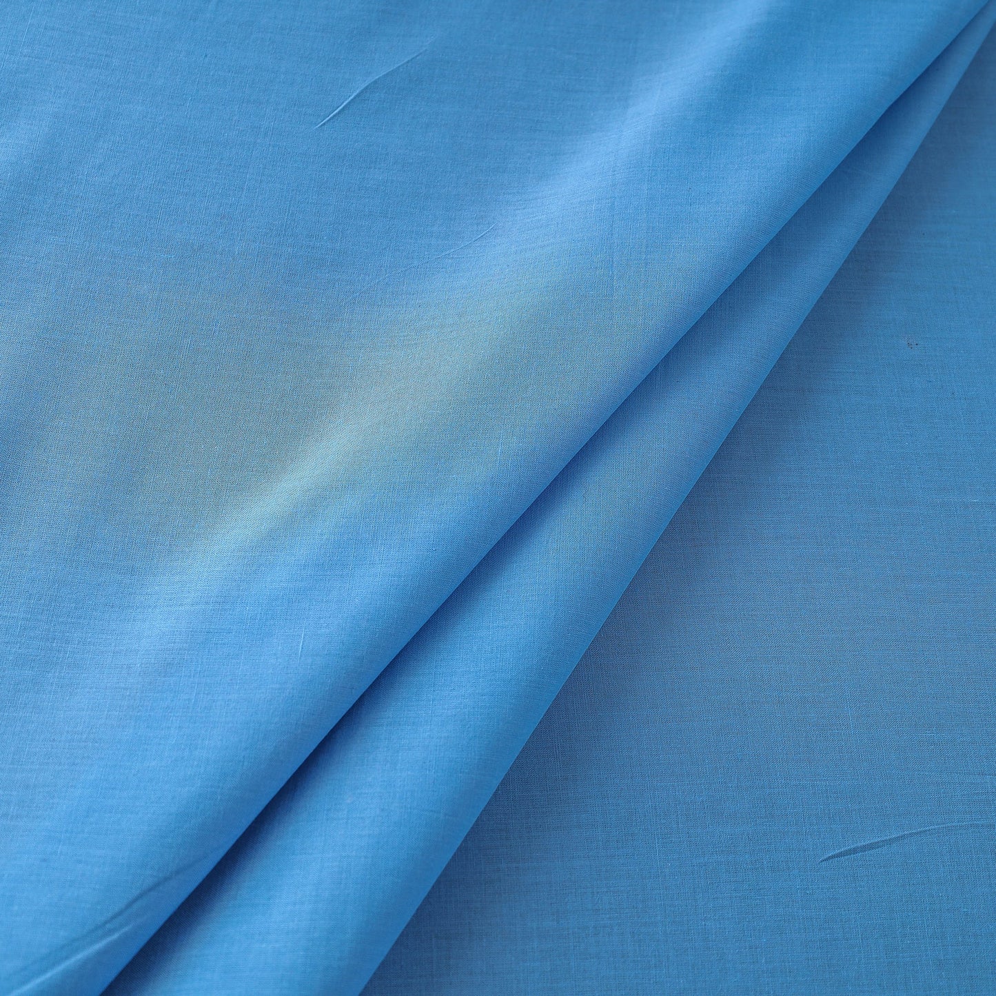  Blue Prewashed Plain Cotton Fabric