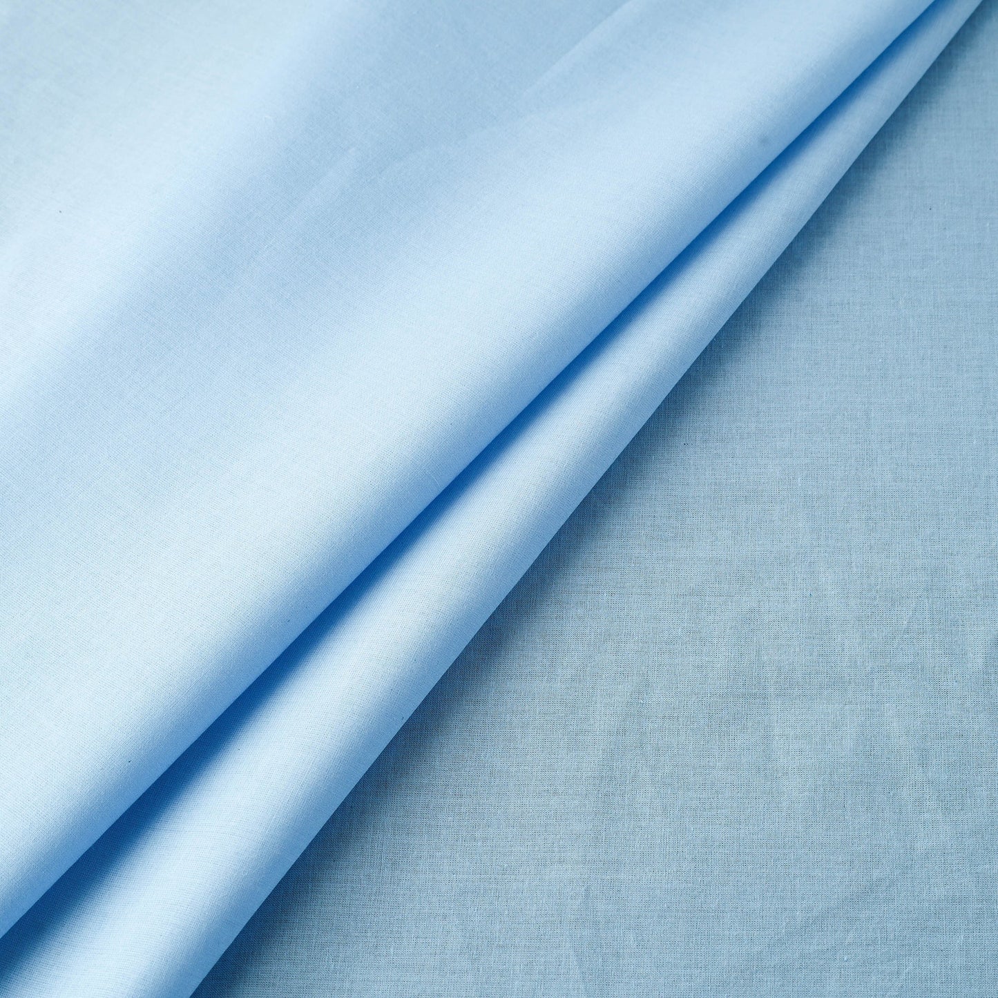  Blue Prewashed Plain Cotton Fabric 