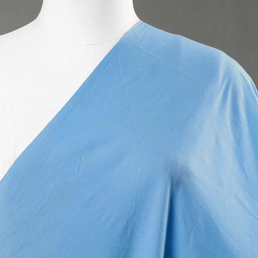 Blue - Prewashed Plain Cotton Fabric 14
