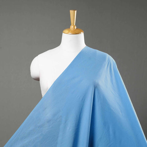 Blue - Prewashed Plain Cotton Fabric 14