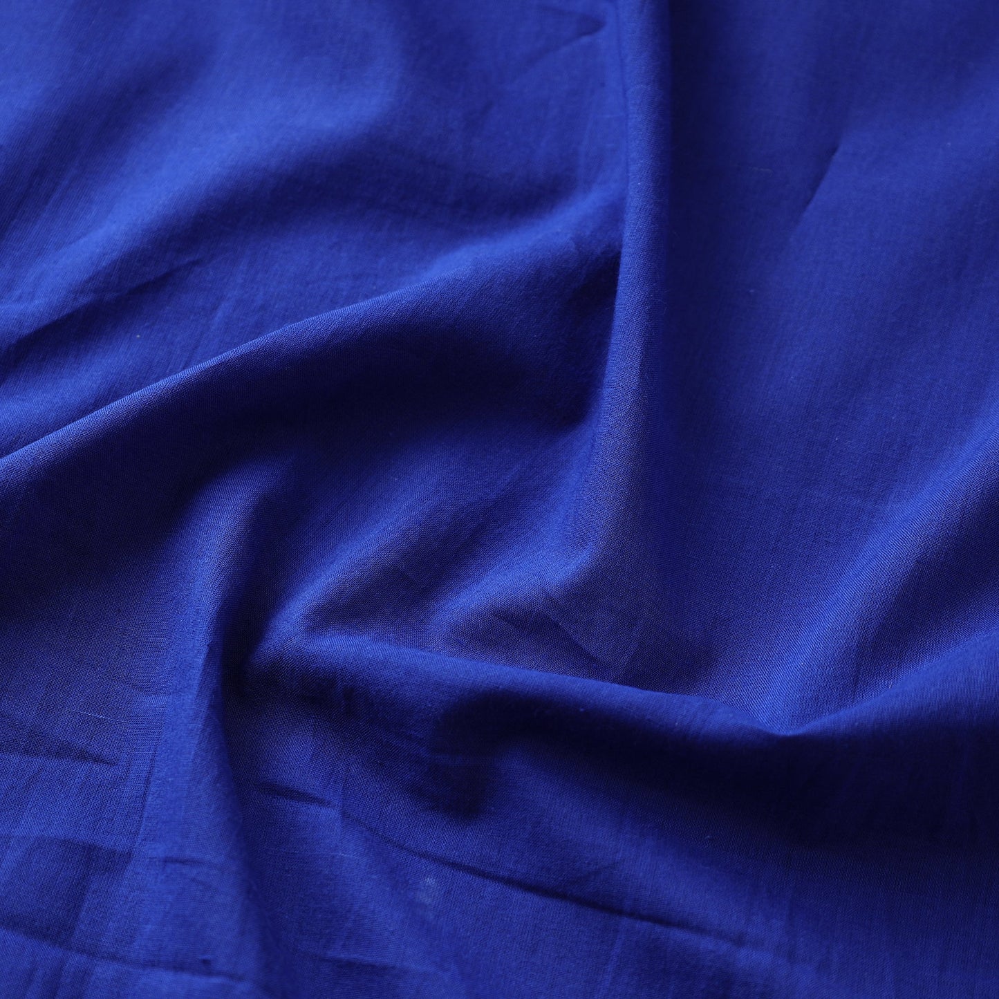 Blue - prewashed plain cotton fabric 48 - handcrafted