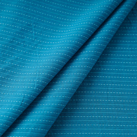 Blue - prewashed running stitch cotton fabric 30