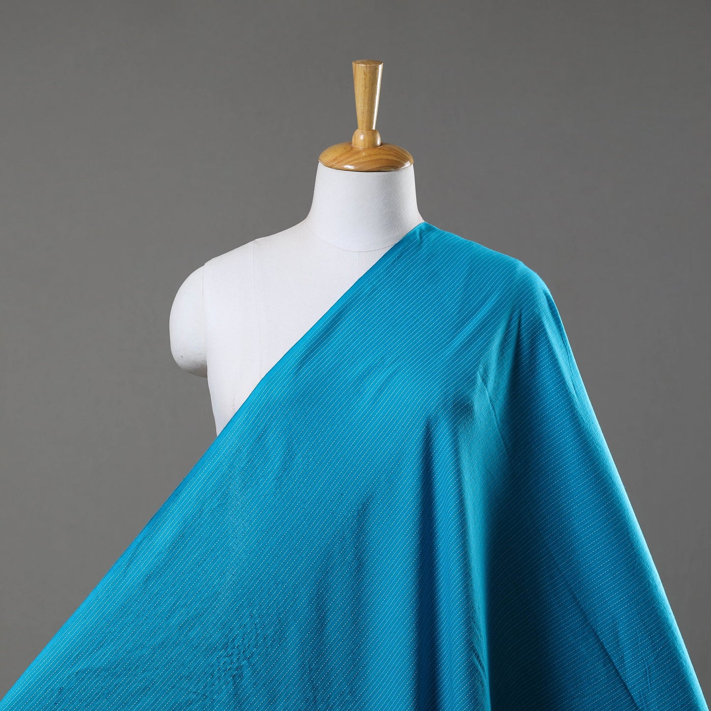 Blue - prewashed running stitch cotton fabric 30