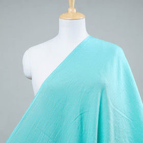 Blue Prewashed Running Stitch Plain Cotton Fabric