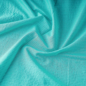 Blue Prewashed Running Stitch Plain Cotton Fabric