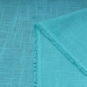 Blue Prewashed Slub Cotton Plain Fabric
