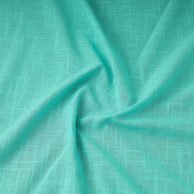 Blue Prewashed Slub Cotton Plain Fabric