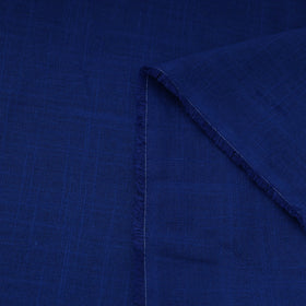 Blue Prewashed Slub Cotton Plain Fabric