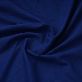 Blue Prewashed Slub Cotton Plain Fabric