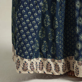 Ajrakh Block Printed 24 Kali Patchwork Cotton Long Skirt 32 