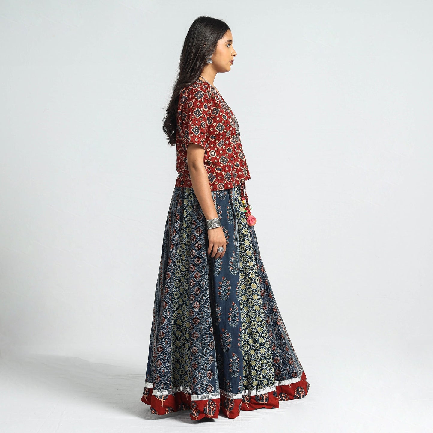 ajrakh long skirt 