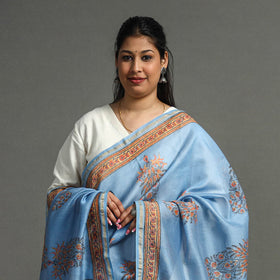 Buy Block Printed Chanderi Silk Sanganeri Dupatta