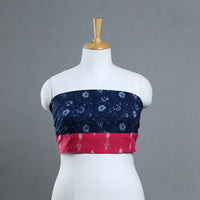 Buy Blue Block Printed Cotton Akola Blouse Piece