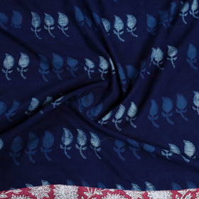 Blue - printed cotton akola blouse piece 22 - handcrafted