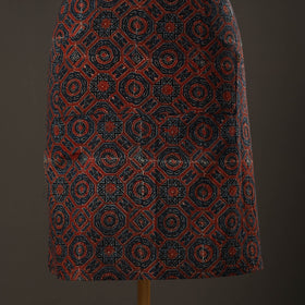 Blue Ajrakh Print Cotton Apron with Pocket 