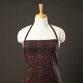 Blue Ajrakh Print Cotton Apron with Pocket 