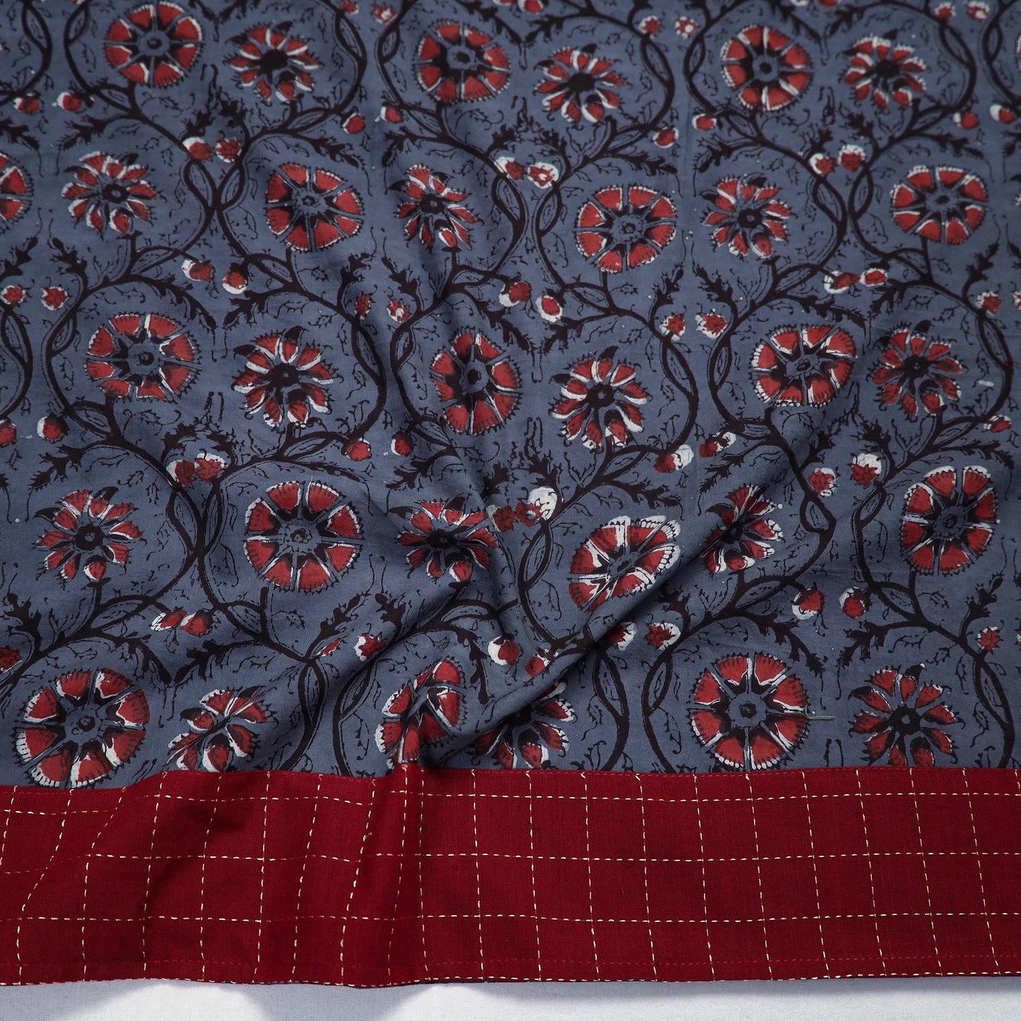 Block Printed Cotton Bagru Blouse Piece 29