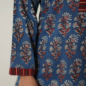 Buy Blue Block Print Cotton Bagru Co-Ord Set 
