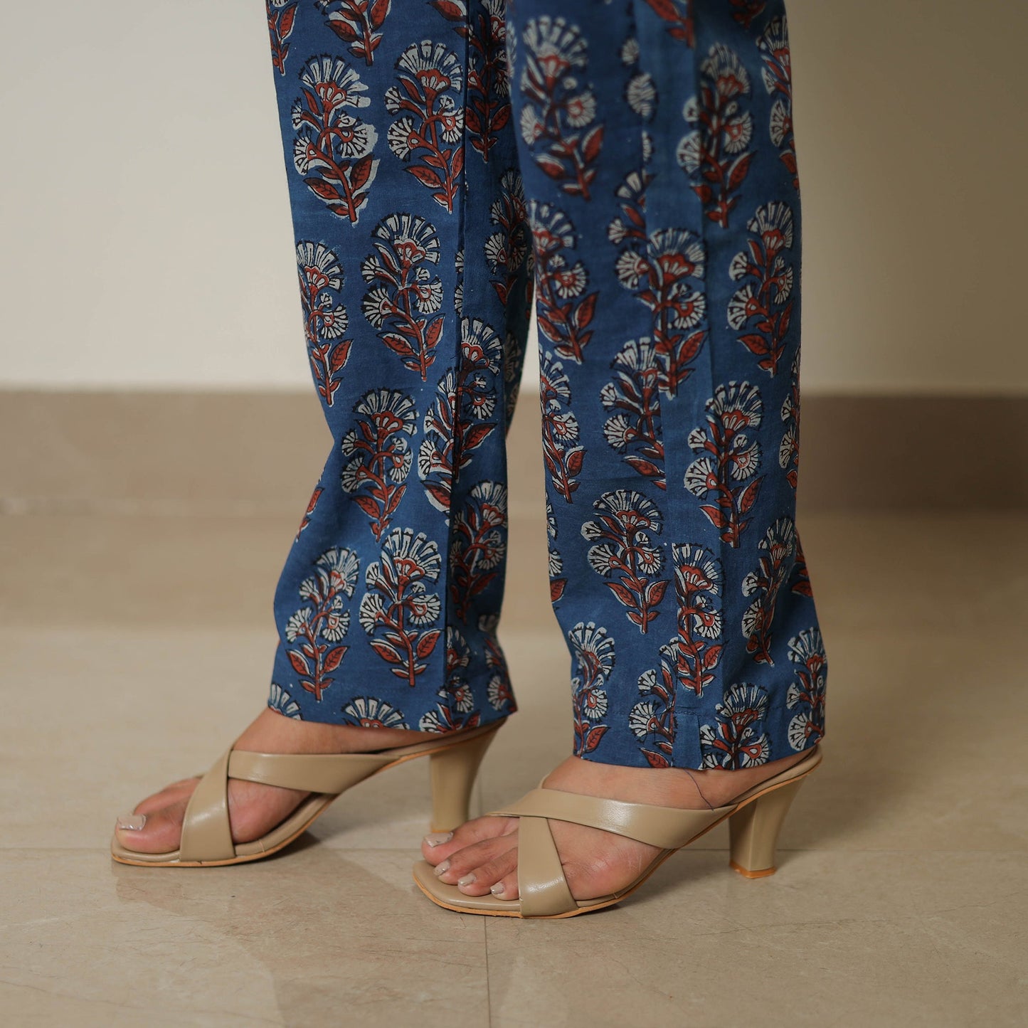 Buy Blue Block Print Cotton Bagru Co-Ord Set 