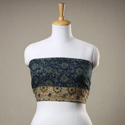 Buy Ajrakh Block Printed Cotton Blouse Piece Online at iTokri.com