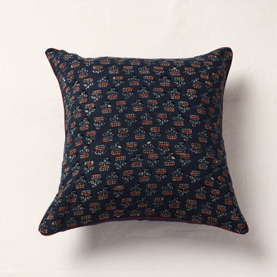Buy Ajrakh Block Printed Cotton Cushion Cover Online at iTokri.com