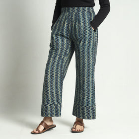 Buy Ajrakh Block Printed Cotton Elasticated Palazzo Online at iTokri.com