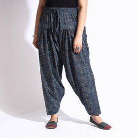 Buy Ajrakh Block Print Cotton Elasticated Salwar Online at iTokri.com