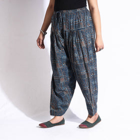 Buy Ajrakh Block Print Cotton Elasticated Salwar Online at iTokri.com