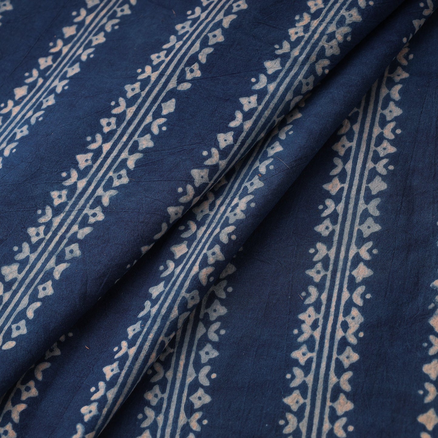 Buy Ajrakh Block Printed Cotton Fabric 