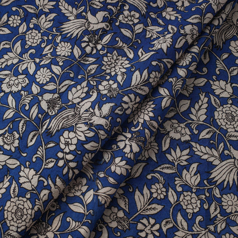 Printed cotton kalamkari fabric 04 - handcrafted