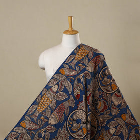 Printed cotton kalamkari fabric 09 - handcrafted