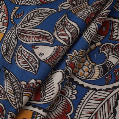 Printed cotton kalamkari fabric 09 - handcrafted