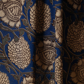 Blue - printed cotton kalamkari fabric 13 - handcrafted