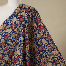 Blue - printed cotton kalamkari fabric 16 - handcrafted